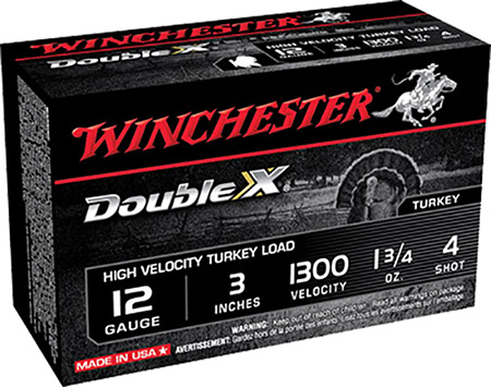 WINCHESTER DOUBLE-X 12GA 3" 1-3/4OZ #4 10RD 10BX/CS - for sale