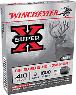 WINCHESTER SUPER-X 410 3" 1/4OZ RIFLED SLUG 5RD 50BX/CS - for sale