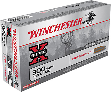 WINCHESTER SUPER-X 300 WSM 180GR POWER POINT 20RD 10BX/CS - for sale