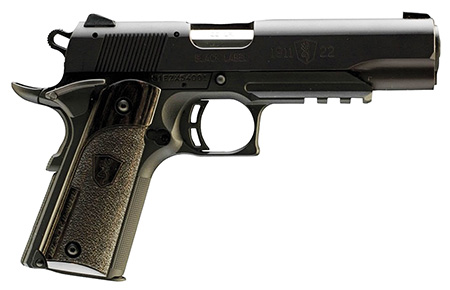 BROWNING 1911-22 BLACK LABEL 22LR 4.25"FS W/ RAIL BLK/LAM - for sale