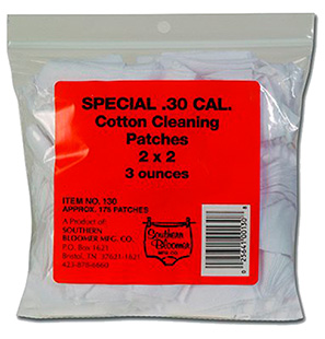 SOUTHERN BLOOMER .30 CALIBER CLEANING PATCH 175-PACK - for sale