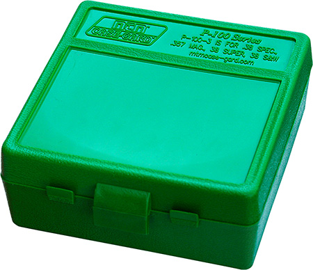 MTM AMMO BOX 38/357 100-ROUNDS GREEN - for sale