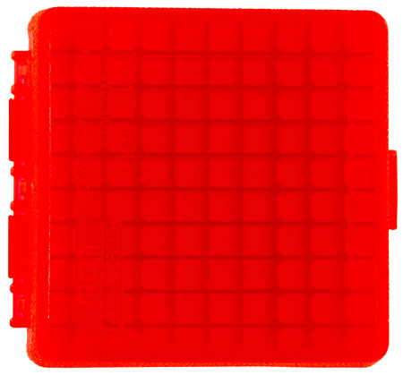 MTM 100 ROUND 17HMR/22MAG AMMO BOX SEE THROUGH CLEAR RED - for sale