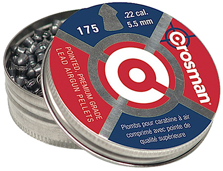 CROSMAN .22 POINTED PELLETS 175/TIN - for sale