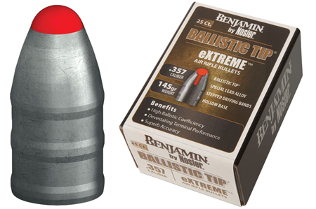 BENJAMIN 357 CALIBER PELLETS 145 GRAIN NOSLER BT 25 PACK - for sale