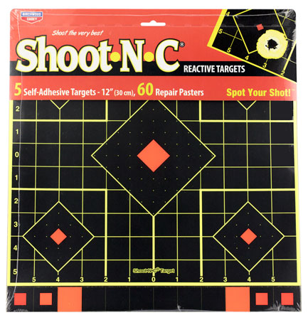B/C SHT-N-C 12" SIGHT-IN TRGT 5PK - for sale