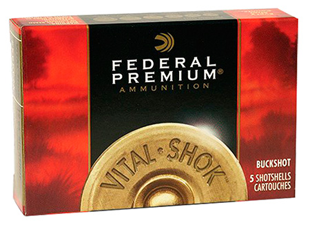 FEDERAL PREMIUM 12GA 3" 00 BUCK 15 PELLETS 5RD 50BX/CS - for sale