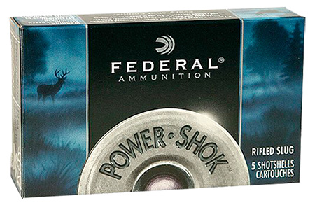 FEDERAL POWER SHOK 20GA 2.75" 4/5OZ RIFLED SLUG 5RD 50BX/CS - for sale