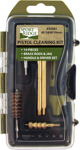 SPORT RIDGE CLEANING KIT PISTOL 40CAL/10MM 14PC< - for sale