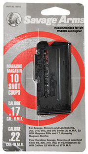 SAVAGE MAGAZINE 93 SERIES .22WMR/.17HMR 10RD BLUED - for sale