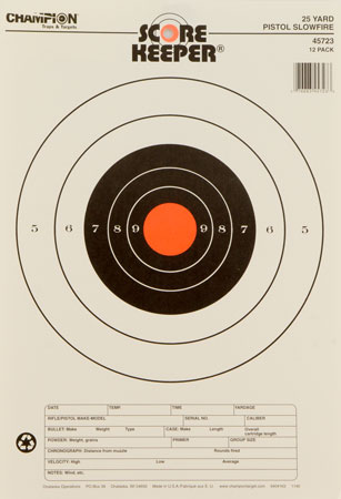 CHAMPION 25YD PSTL SLOWFIRE TRGT 12P - for sale