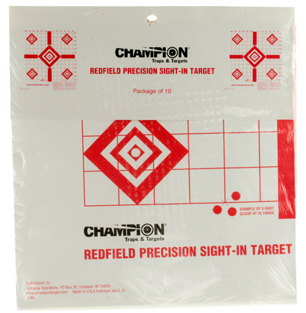CHAMPION RF PREC SIGHT-IN TRGT 10/PK - for sale