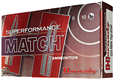 HORNADY SPF MATCH 5.56X45 75GR BTHP 20RD 10BX/CS - for sale