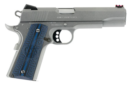 COLT COMPETITION 45ACP 5" 8RD STAINLESS BLUE G10 GRIPS - for sale