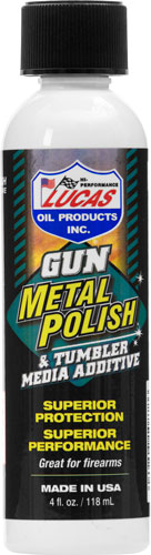 LUCAS OIL 4OZ GUN METAL POLISH TUMBLER MEDIA ADDITIVE LIQUID - for sale