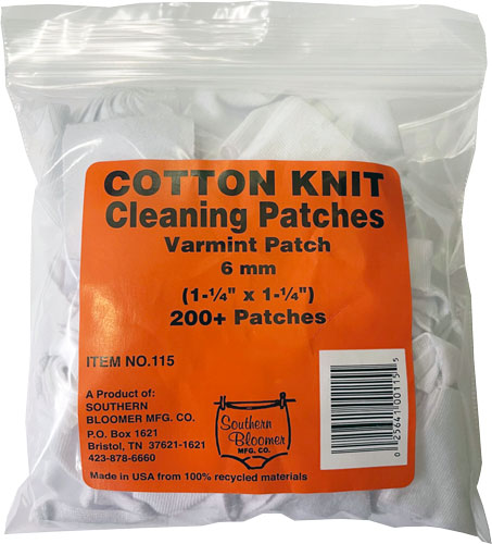 SOUTHERN BLOOMER .243/6MM/.25 CLEANING PATCH 200-PACK - for sale