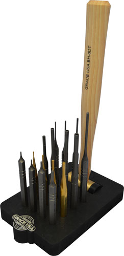 GRACE USA 17 PIECE AR15 PUNCH & HAMMER SET W/BENCH BLOCK - for sale