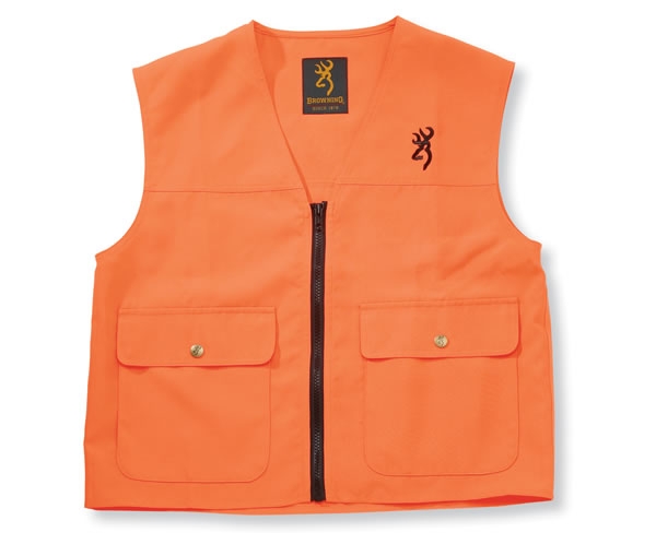 BRN ORANGE ZIP-UP SAFETY VEST - for sale