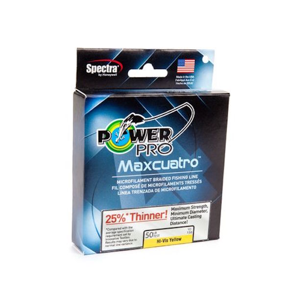 PWR PRO MAXCUATRO 20LB 150YDS YEL - for sale
