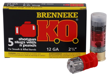 BRENNEKE USA KO 12GA 2.75" 1OZ SLUG 5RD 50BX/CS - for sale