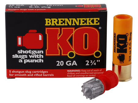 BRENNEKE USA KO 20GA 2.75" 3/4OZ SLUG 5RD 50BX/CS - for sale