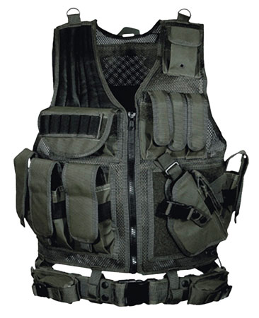 UTG TACTICAL VEST V547 BLACK LAW ENFORCEMENT - for sale