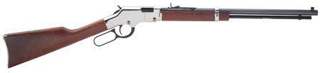 HENRY GOLDEN BOY SILVER 22WMR 20.5" OCTAGON WALNUT - for sale