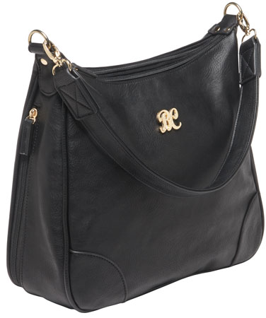 BULLDOG CONCEALED CARRY PURSE HOBO STYLE BLACK W/BLACK TRIM - for sale