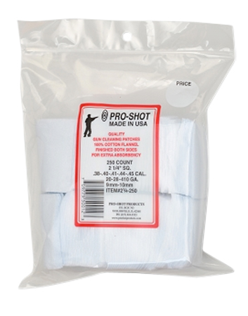 PRO-SHOT PATCH .35-.45CAL 2 1/4" 250 - for sale