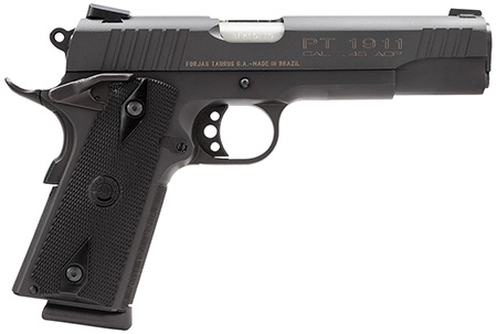 TAURUS 1911 45ACP 5" FS 8-SH BLUED CHECKERED SYNTHETIC - for sale