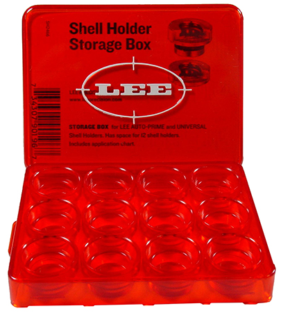 LEE SHELLHOLDER STORAGE BOX RED PLASTIC - for sale
