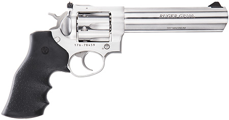 RUGER GP100 357MAG 6" AS STAINLESS HOGUE MONOGRIP - for sale