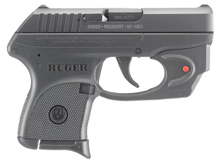 RUGER LCP 380ACP 6-SHOT FS BLUED W/VIRIDIAN RED LASER - for sale