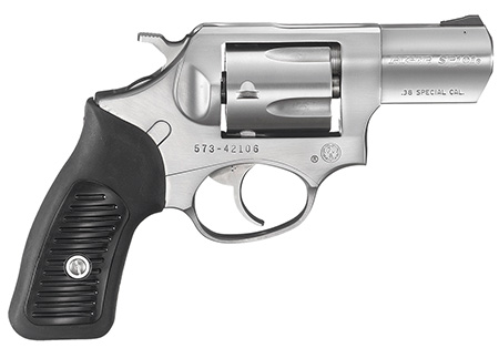 RUGER SP101 38SPEC+P 2.25" FS STAINLESS BLACK RUBBER - for sale