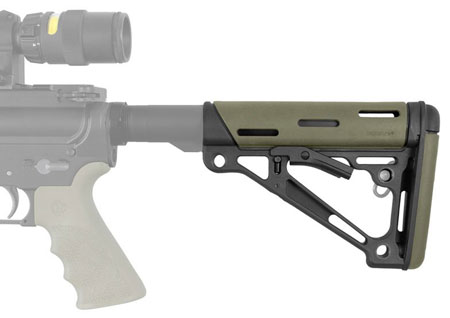 HOGUE AR-15 COLLAPSIBLE STOCK OD GREEN RUBBER MIL-SPEC - for sale