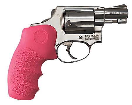 HOGUE GRIPS S&W J FRAME RUBBER ROUND BUTT MONOGRIP PINK - for sale