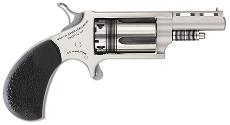 NAA MINI-REVOLVER "WASP" 22WMR 1-5/8" S/S MATTE BLACK RUBBER - for sale