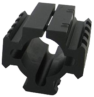 TACSTAR RAIL MOUNT FOR 12GA. SHOTGUN TUBE 1.8" LONG BLACK - for sale