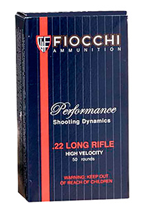 FIOCCHI 22LR 38GR JHP 1250FPS 50RD 100BX/CS - for sale