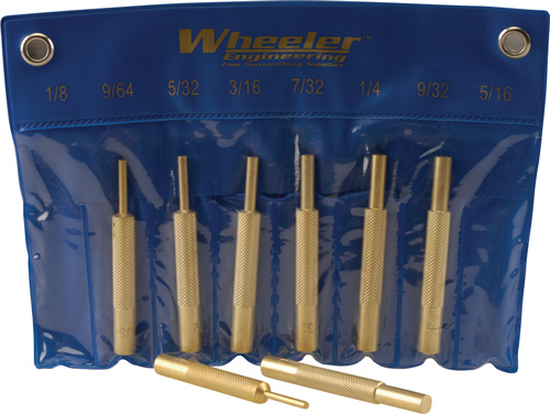WHEELER 8-PC BRASS PUNCH SET W/STORAGE POUCH - for sale
