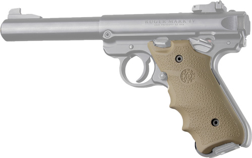 HOGUE GRIPS RUGER MKIV RUBBER GRIP W/ FINGER GROOVES FDE - for sale