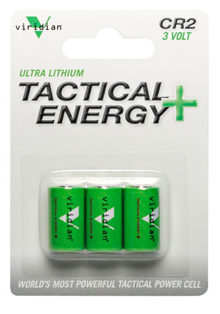 VIRIDIAN LITHIUM BATTERY CR2 3-PACK FITS C-SERIES - for sale