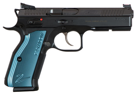 CZ SHADOW 2 9MM FS 17-SHOT BLACK POLYCOAT BLUE GRIP - for sale