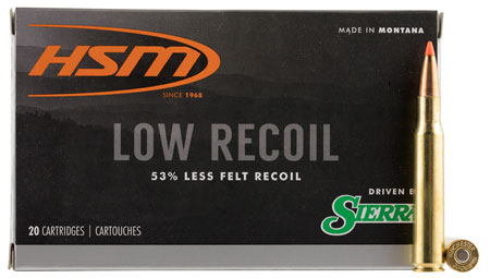 HSM LOW RECOIL 30-06 150GR SP 20RD 20BX/CS - for sale