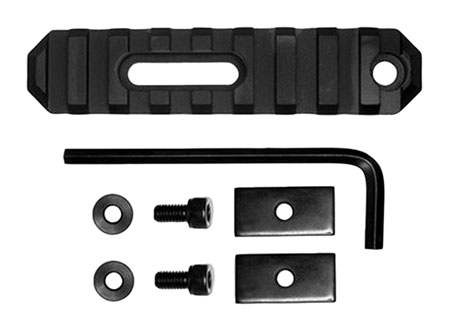 GROVTEC RAIL SECTION STOCK AR 3.8" 9 SLOT ALUMINUM BLACK - for sale