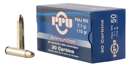 PPU .30 CARBINE 110GR FMJ 50/500 - for sale