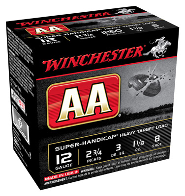 WINCHESTER AA 12GA 2.75" 1-1/8OZ #8 1250FPS 250RD CASE - for sale