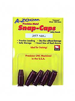 A-ZOOM METAL SNAP CAP .357SIG 5-PACK - for sale