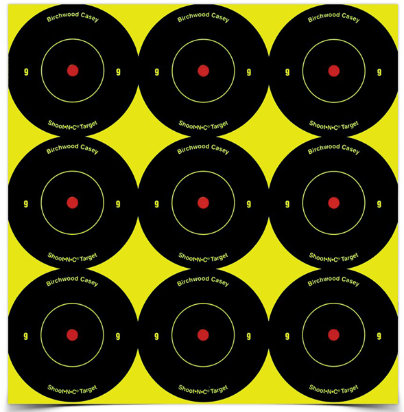 B/C TARGET SHOOT-N-C 2" BULL'S-EYE 108 TARGETS - for sale