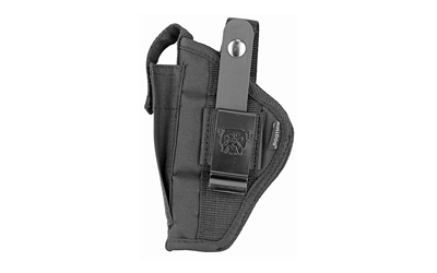 BULLDOG EXTREME SIDE HOLSTER BLACK W/MAG POUCH 2-4"BBL AUTO - for sale